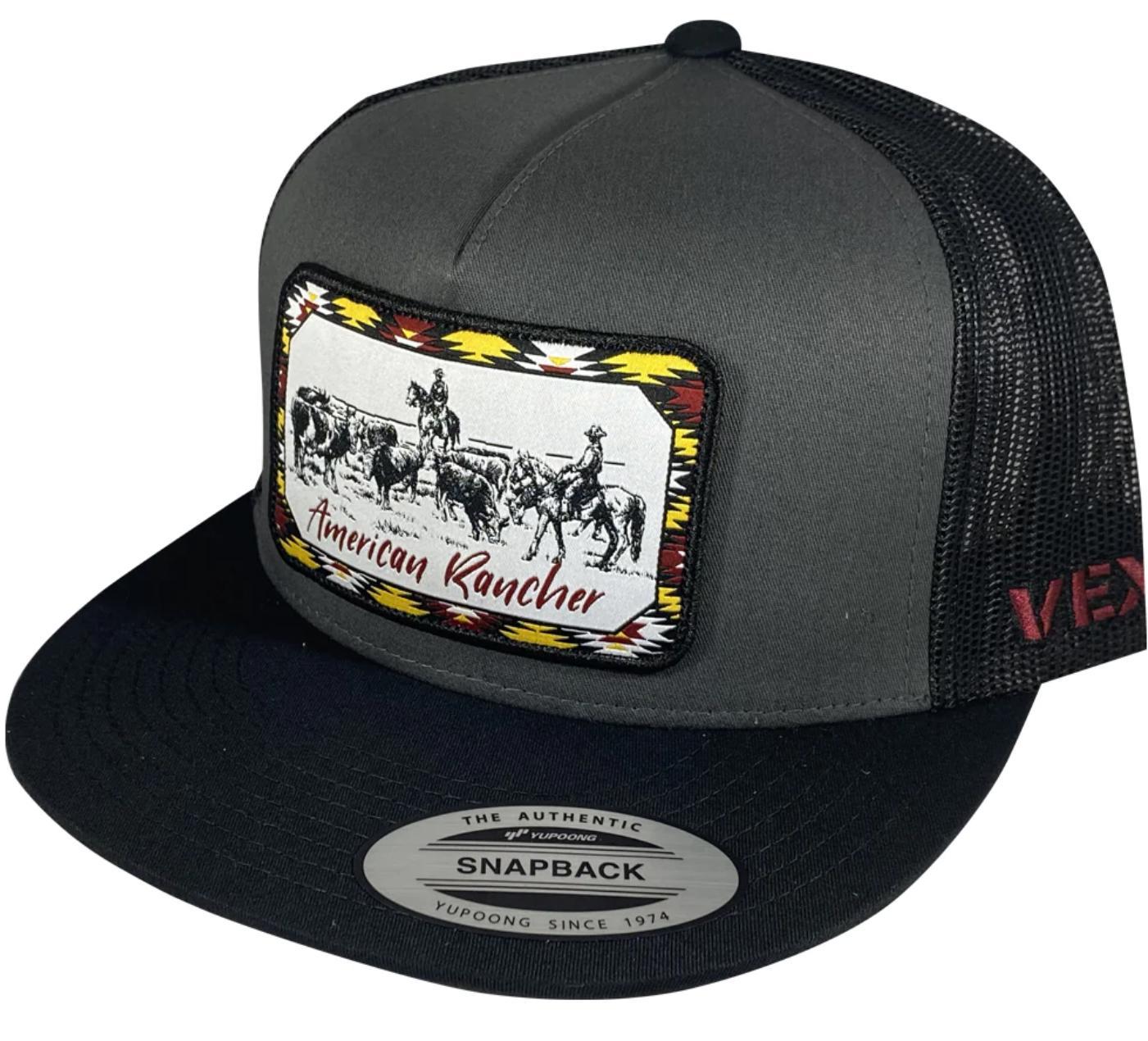 ‘’CHARLES’’ MENS VEXIL AMERICAN RANCHER CHECKING COWS BLACK/CHARCOAL
