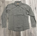 CINCH MEN’S OLIVE STRIPE MODERN LONG SLEEVE SHIRT |MTW1347162