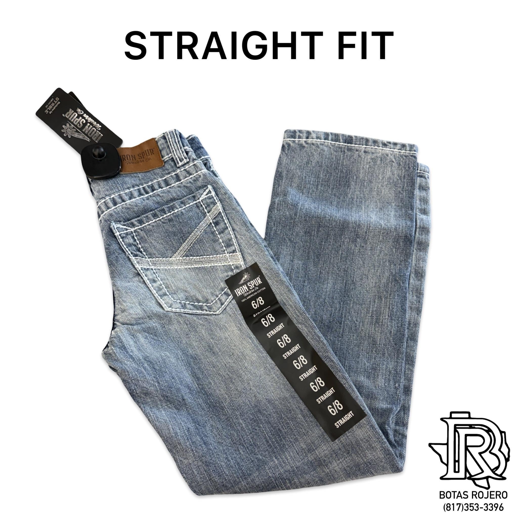 03 KIDS | STRAIGHT | IRON SPUR | LIGHT WASH |BOYS WESTERN JEANS