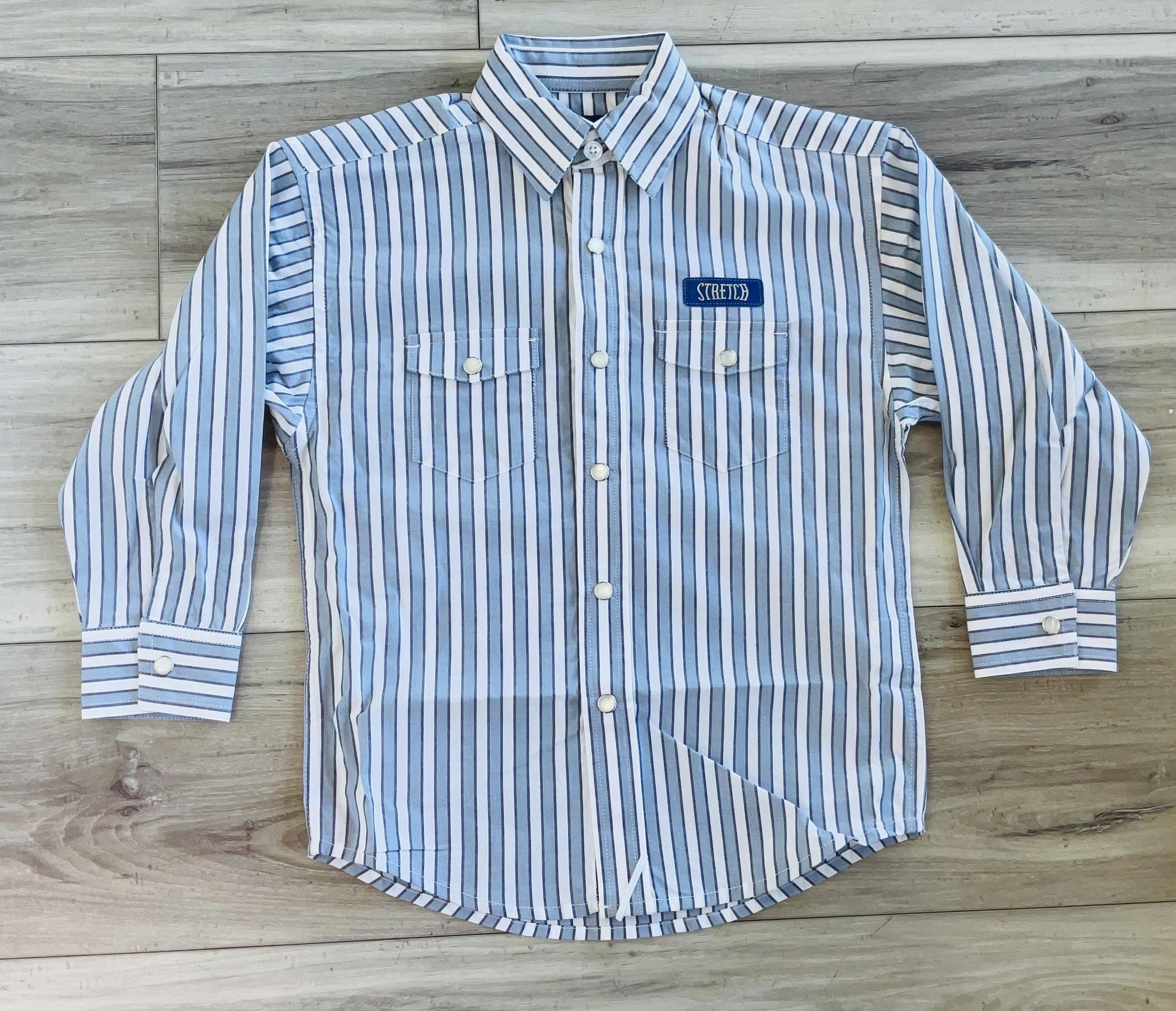 PANHANDLE BOY’S LONG SLEEVE BLUE SNAP SHIRT | SBN2S08277