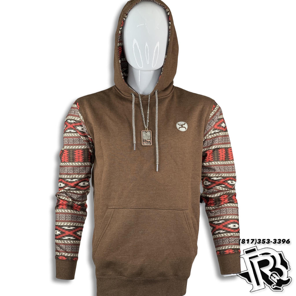 AZTEC RED | HOOEY BROWN SWEATER WITH HOODIE