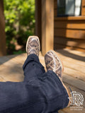 “ RICARDO “ | MENS RATTLESNAKE PRINT BOOT NATURAL SQUARE TOE