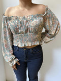 MAYA  OFF SHOULDER  PINK FLORAL TOP WOMAN |HF22A537