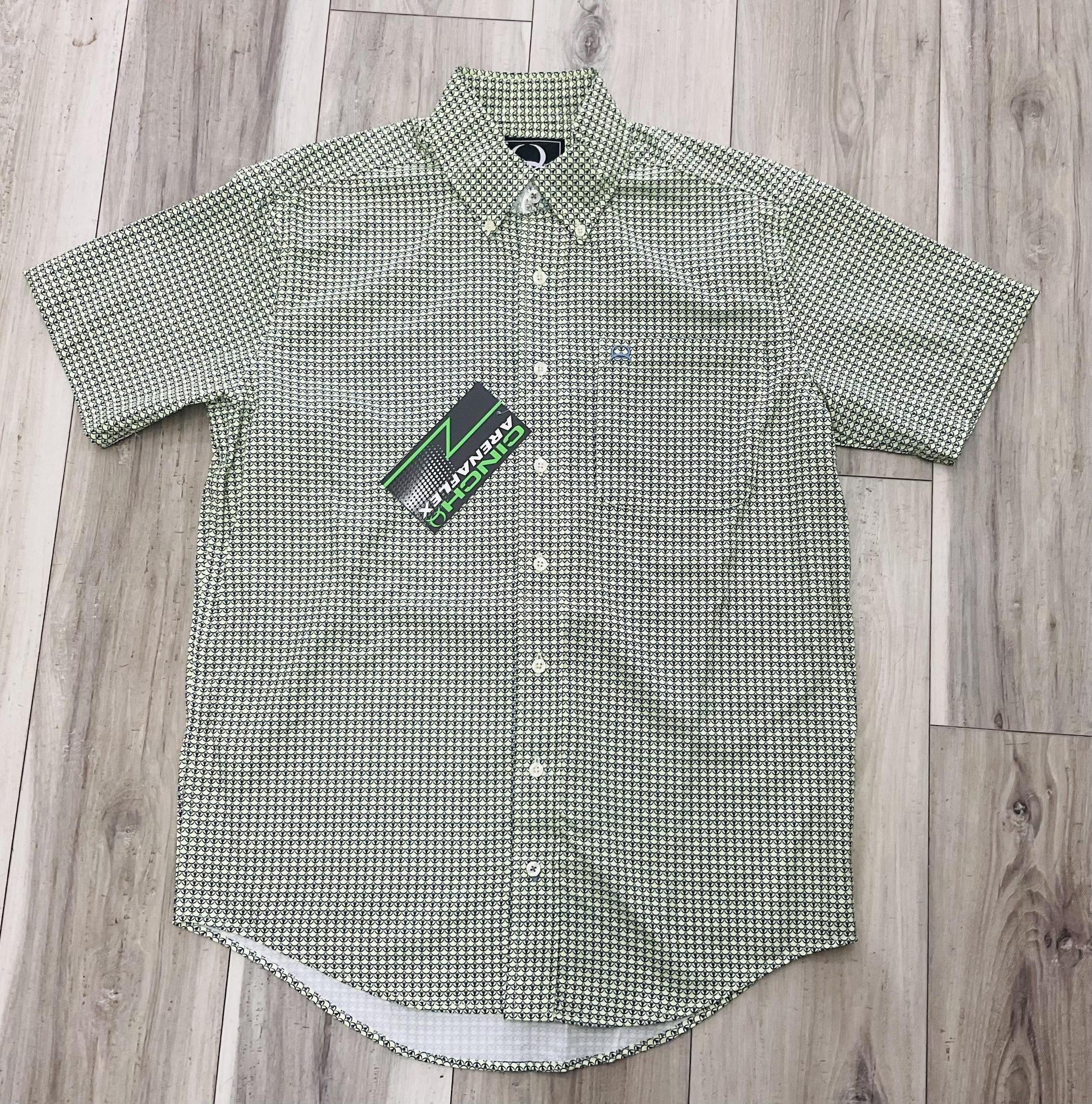CINCH MEN’S GREEN ARENAFLEX SHIRT |MTW1704164