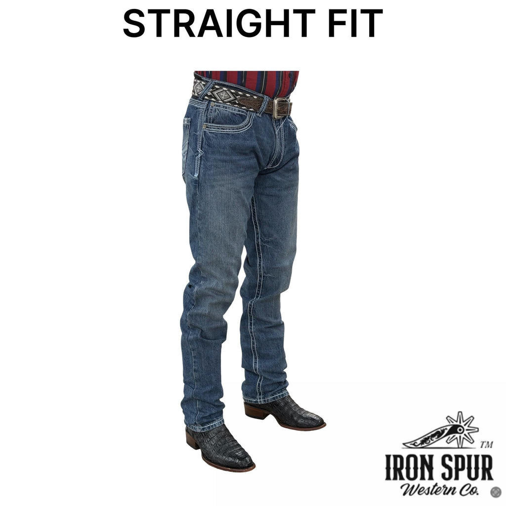 02 | BOOTCUT | IRON SPUR | MED BLUE | MEN WESTERN JEANS