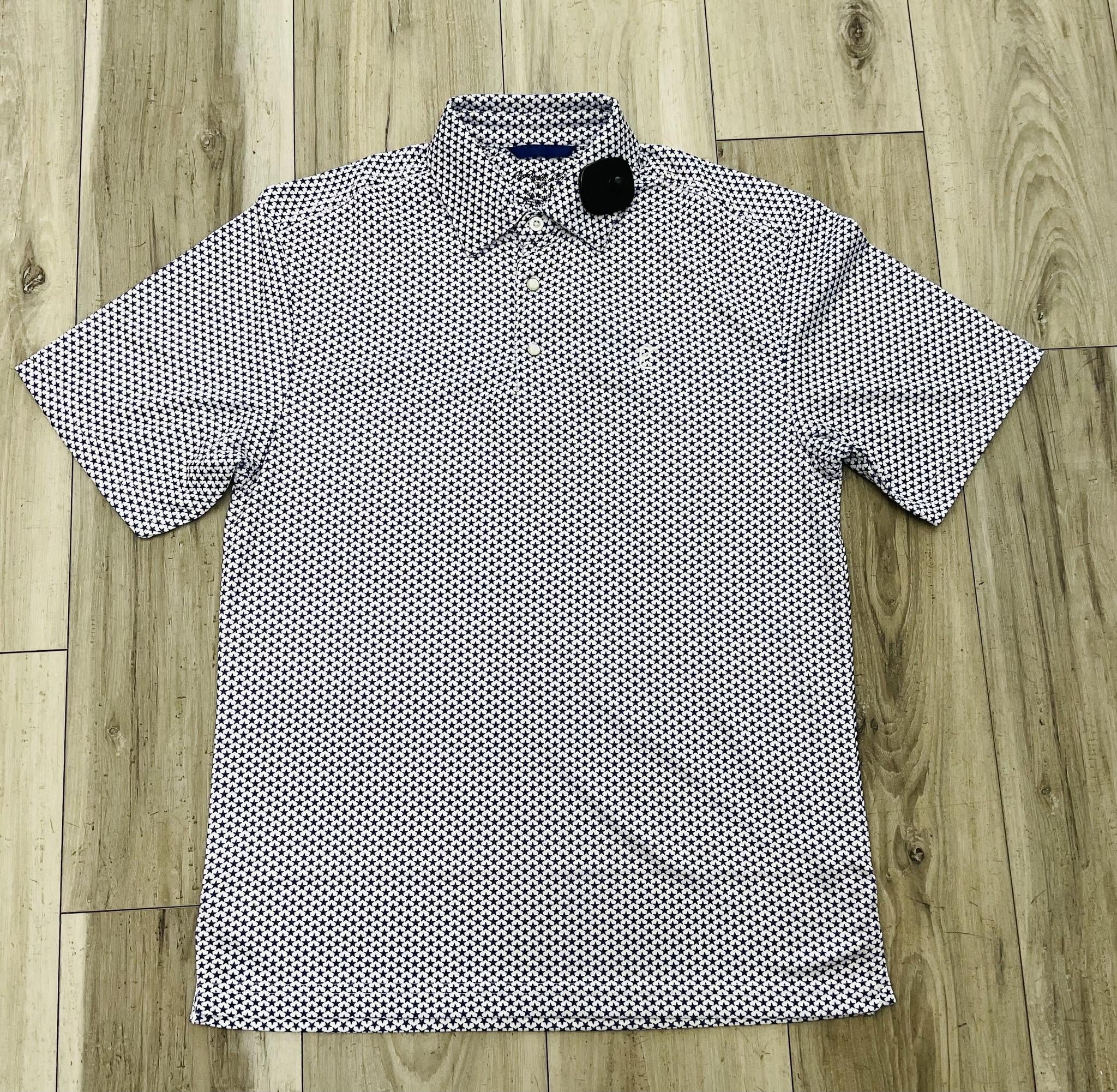 PANHANDLE MEN’S  BLUE SHORT SLEEVE POLO PEARL SNAP| TM51T09501