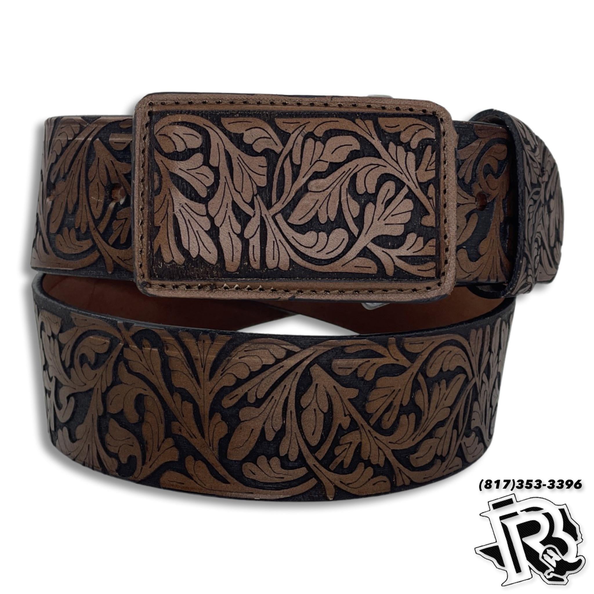 KEVIN BELT TOOLED LEATHER