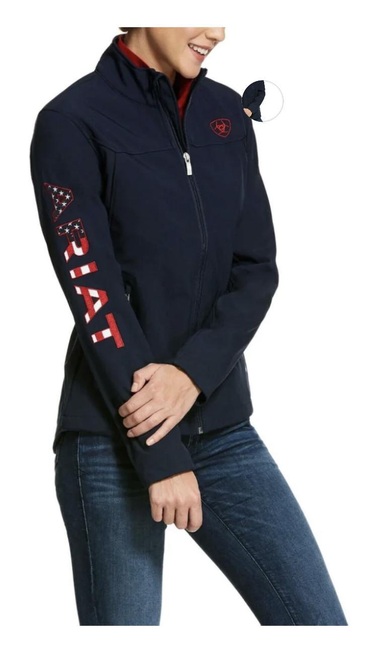 Ariat Womens New Team Navy USA Softshell Jacket - 10028257