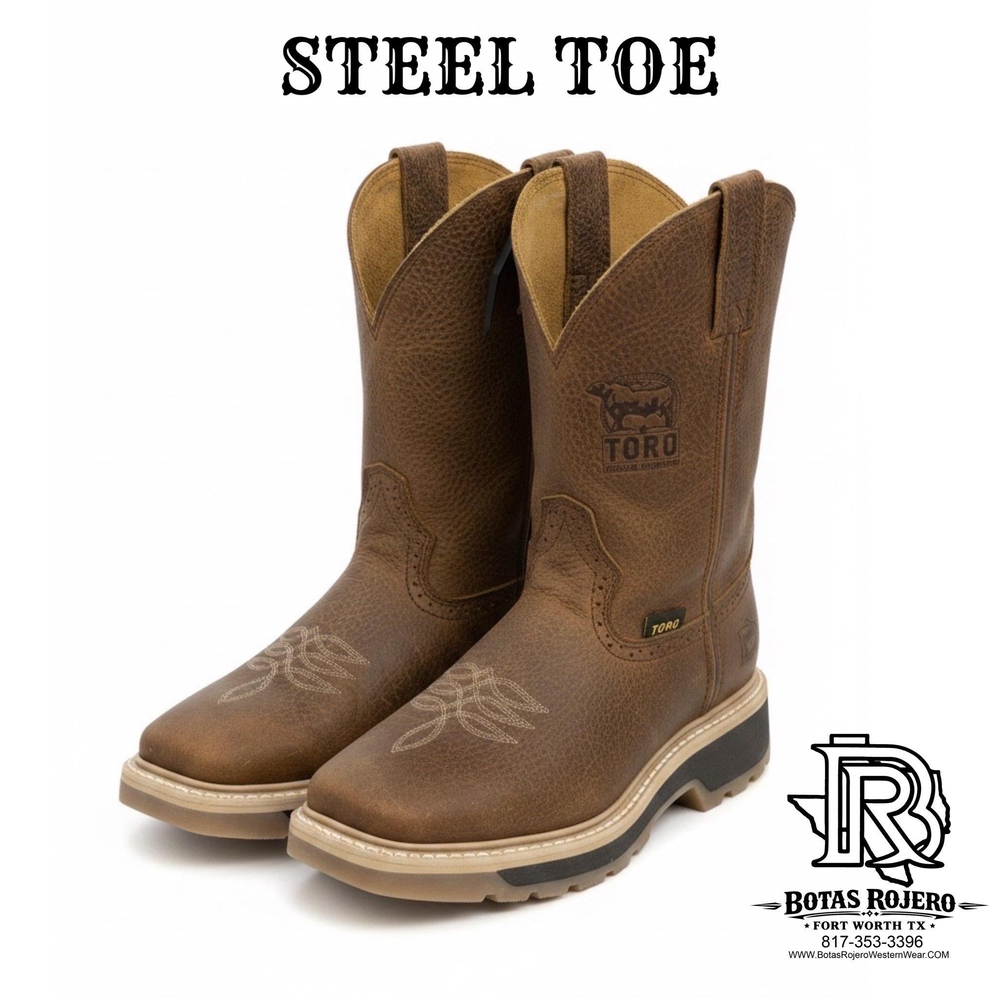 STEEL TOE |  TORO WESTERN SQUARE TOE WORK BOOT  (punta de acero)