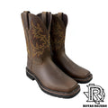 NO STEEL TOE JUSTIN MENS DRILLER 11" DARK BROWN  WORK BOOT | SE4681