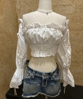 Heidi white crop top