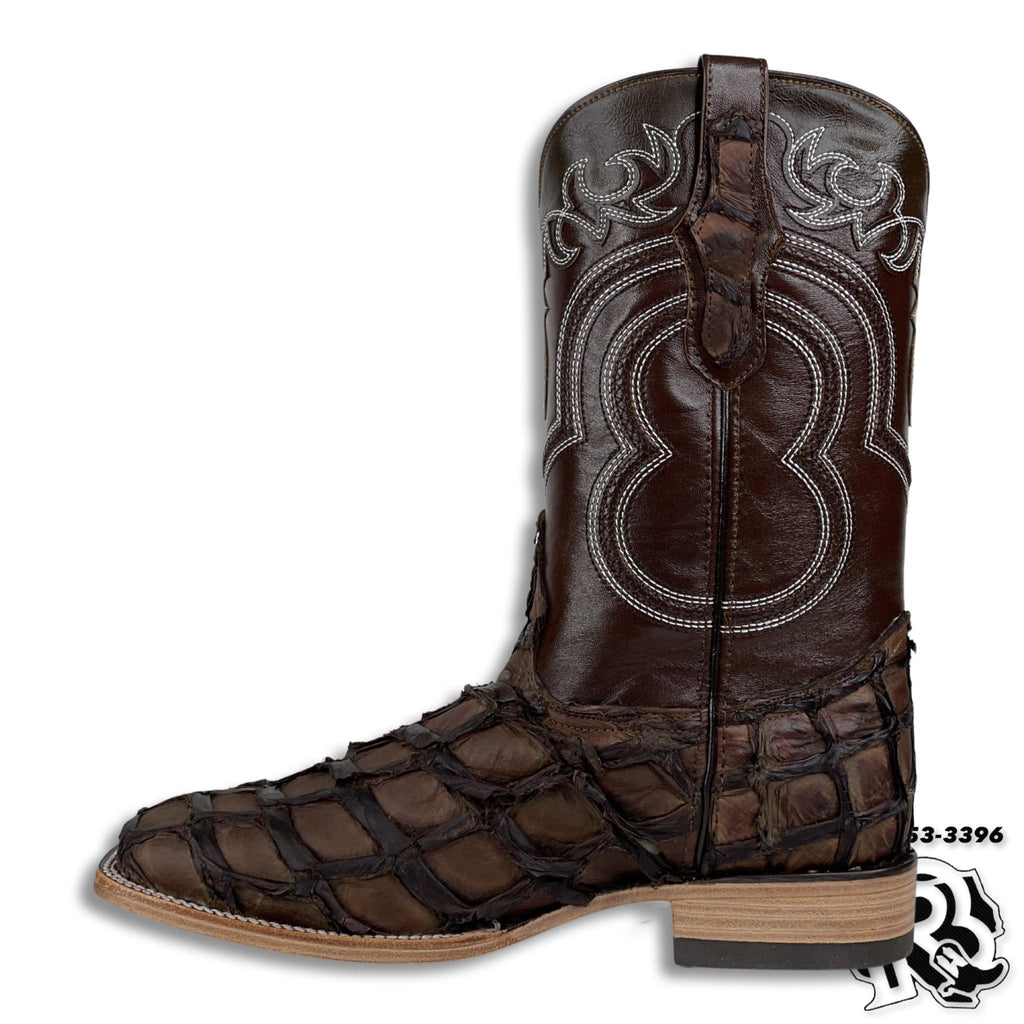 “ Wyatt “  | ORIGNAL PIRARUCU ( FISH ) CAFE MEN SQUARE TOE WESTERN BOOTS