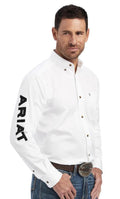 Ariat Men's Team Logo White Button Down Shirt |10046825