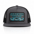 “ SB LARIAT “ STACKING BILLS CAP SNAP BACK CHARCOAL