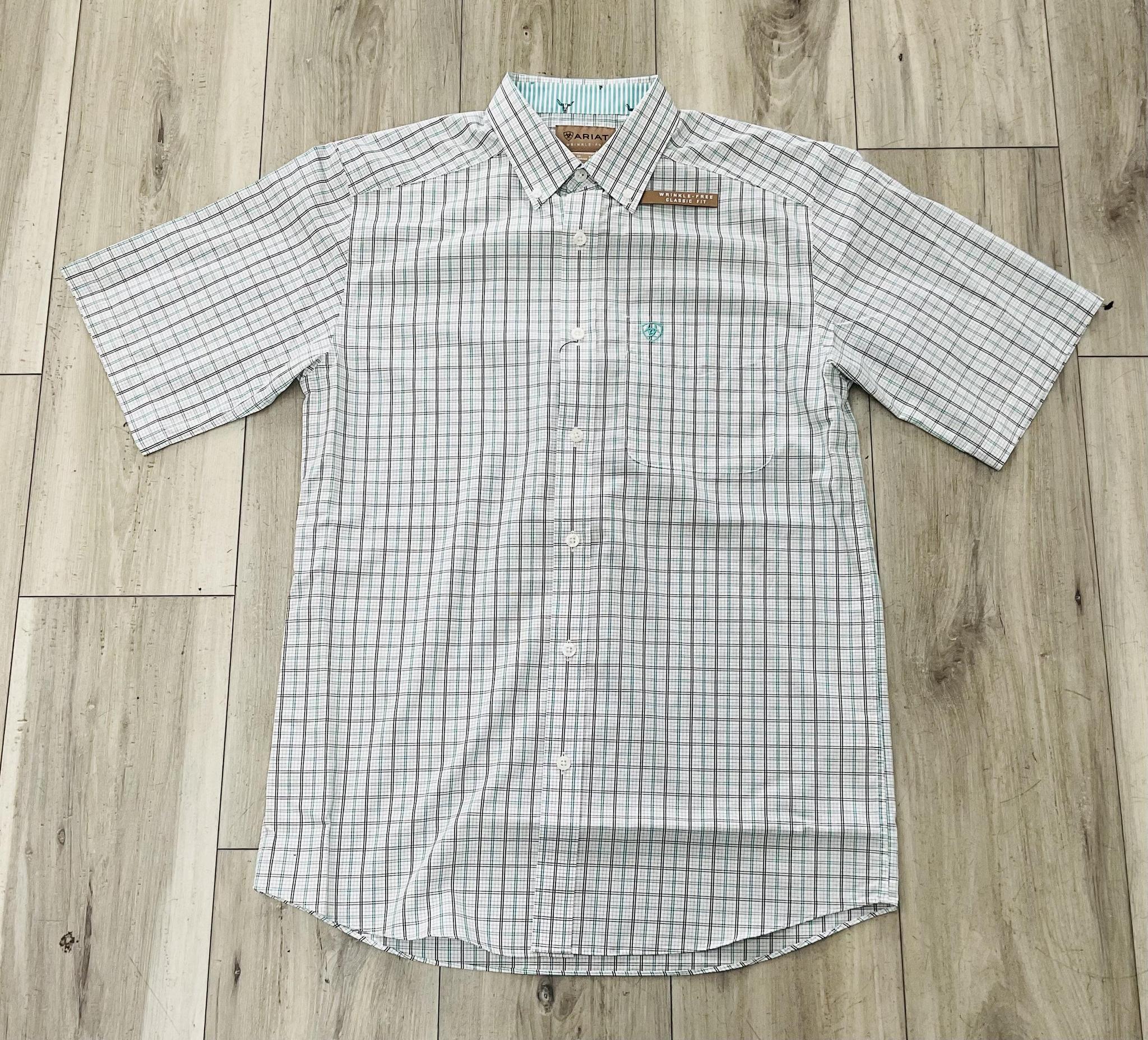 ARIAT MEN’S WF WINCHESTER WHITE MULTI PLAID SHORT SLEEVE SHIRT | 10073699