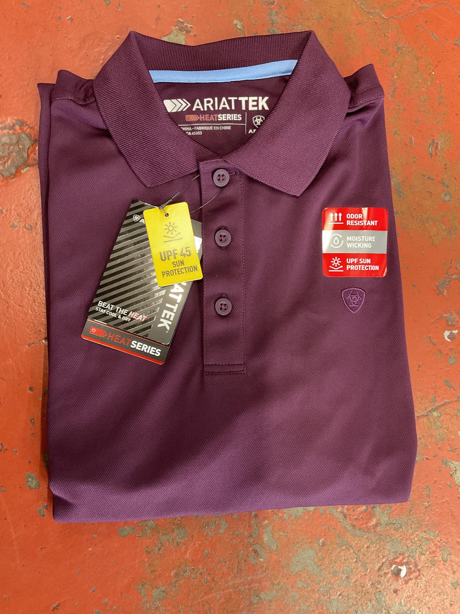 MENS ARIAT TEKS POLO PONTENT PURPLE | 10030824