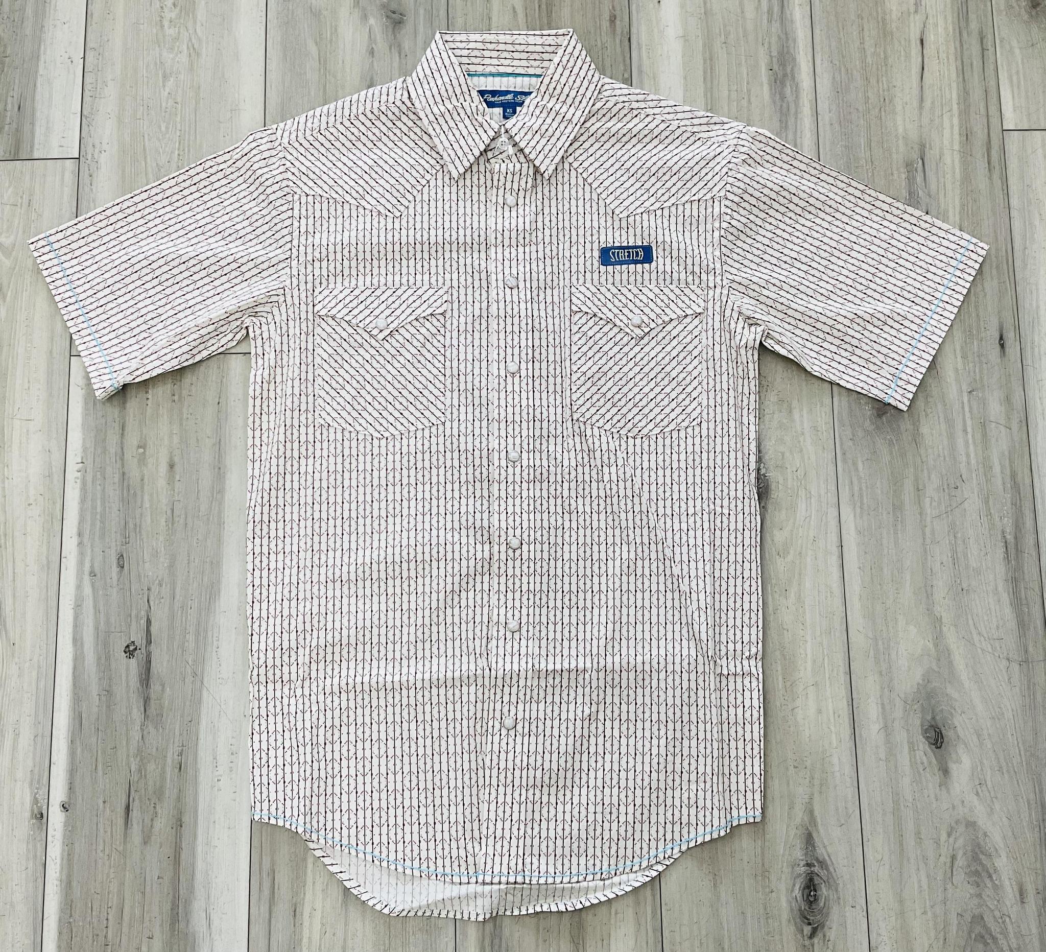 PANHANDLE MEN’S SNAP ECRU SHORT SLEEVE SHIRT |RMN3S08937
