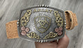 ARIAT WOMENS TAN HAND TOOLED WESTERN BELT |A1568148