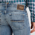 Mens ariat M7 slim fit straight leg jeans  wash: poplar|10043188 M7