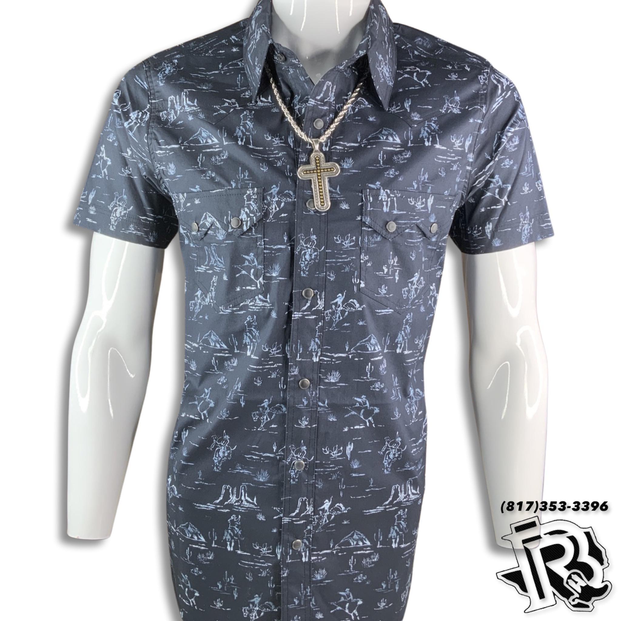 “HENRY” | MEN’S ROCK ROLL SNAP SHORT SLEEVE SHIRT B1S3313