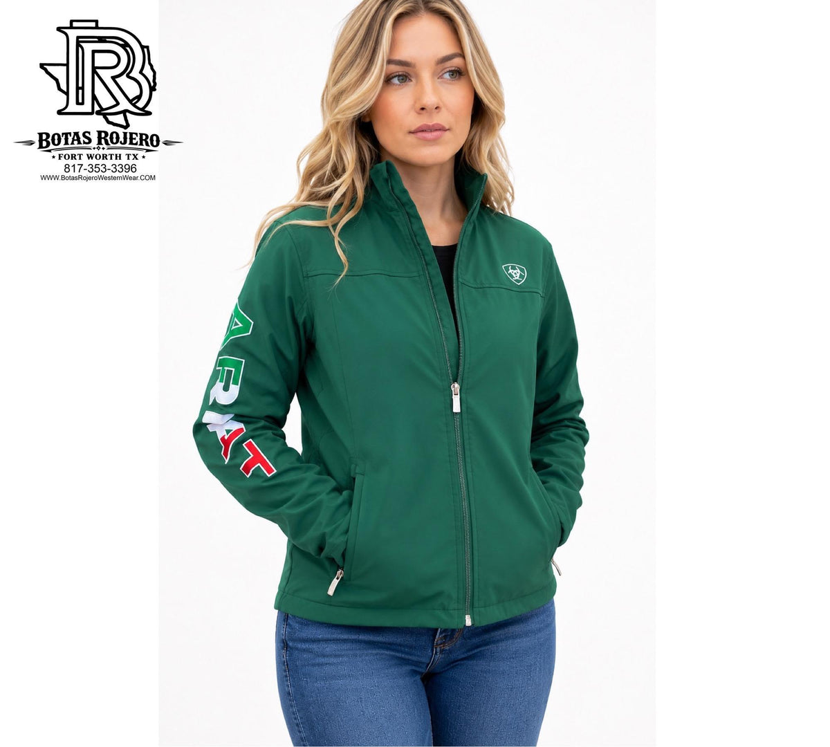 “ Hazel “ | WOMEN ARIAT JACKET MEXICO FLAG GREEN 10039460