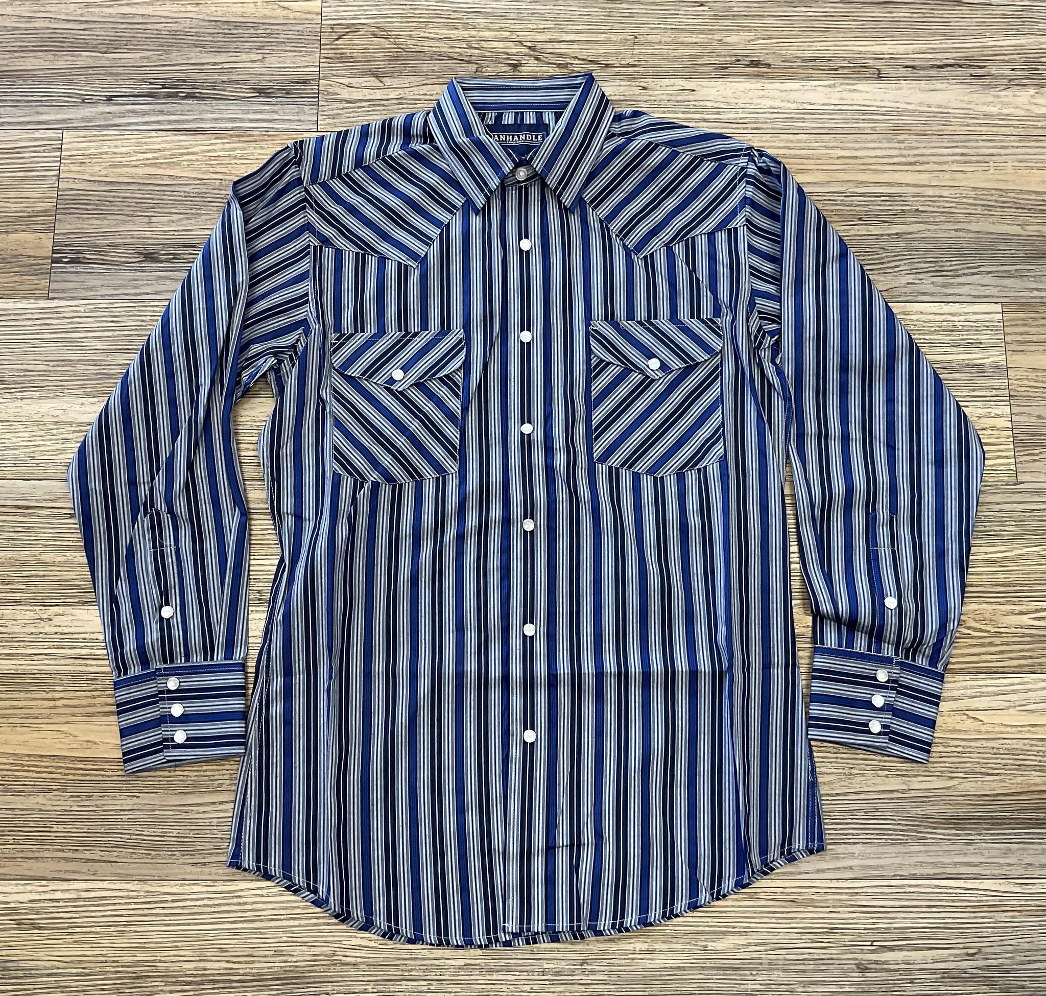 MENS PANHANDLE LONG SLEEVE BLUE SHIRT |SMN2S05437