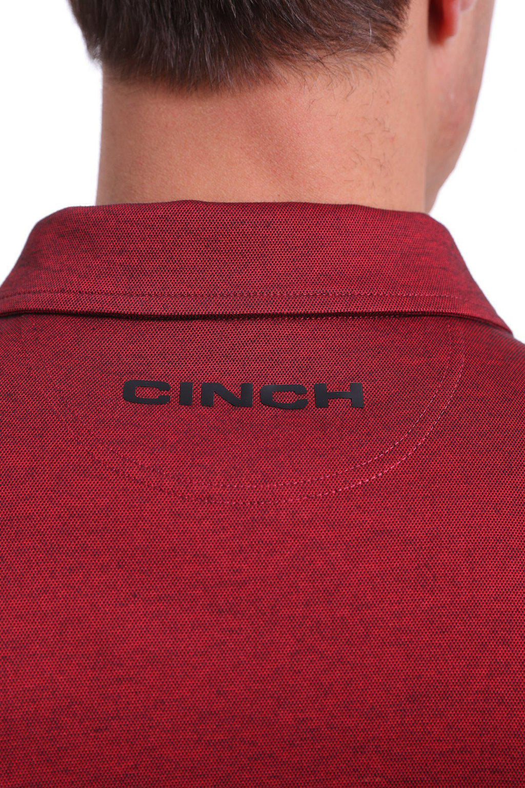 MEN'S CINCH ARENAFLEX POLO - HEATHER RED MTK1865002