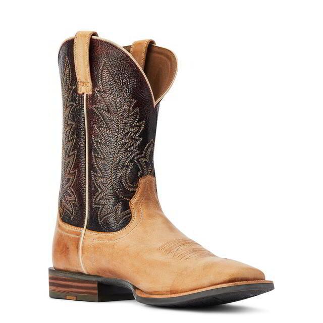 MENS ARIAT RIDIN HIGH DESERT TAN /DARK BRICK BOOTS |10042469