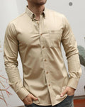 MEN’S  PLATINI KHAKI WESTERN SHIRT |CTL9261