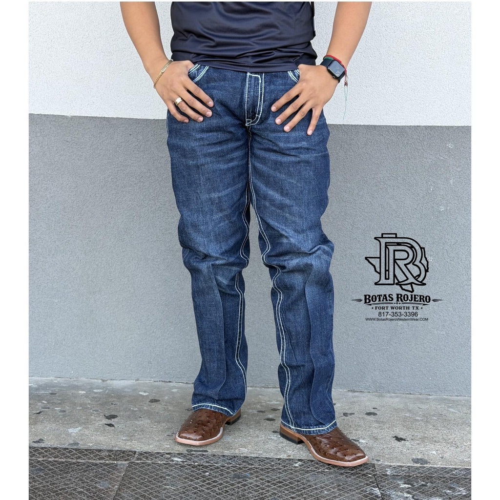 04 | BOOTCUT IRON SPUR DARK BLUE WESTERN MEN JEAN