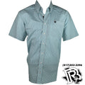 CINCH MEN SHIRT | TEAL/GRAY/WHITE BUTTON-DOWN WESTERN SHIRT