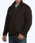 CINCH MEN’S BROWN PULLOVER 1/2 ZIP  |MWK1080022
