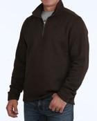 CINCH MEN’S BROWN PULLOVER 1/2 ZIP  |MWK1080022