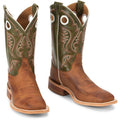MENS AUSTIN COGNAC WIDE SQUARE TOE BOOTS|BR307