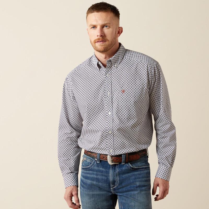 Ariat Mens William White Long Sleeve Shirt | 10065791