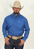 ARIAT MEN’S  STRATFORD CLASSIC ROYAL BLUE LONG SLEEVE SHIRT | 10062238