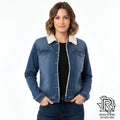 CINCH LADIES JACKET | DENIM TRUCKER SHERPA JACKET  - MAJ9878002