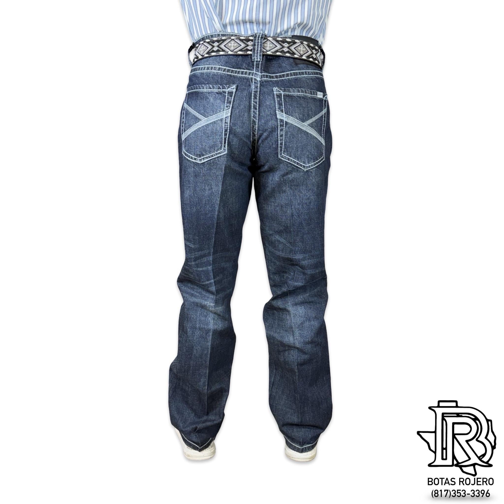 03 | IRON SPUR DARK BLUE BOOTCUT MEN WESTERN JEANS 100% COTTON