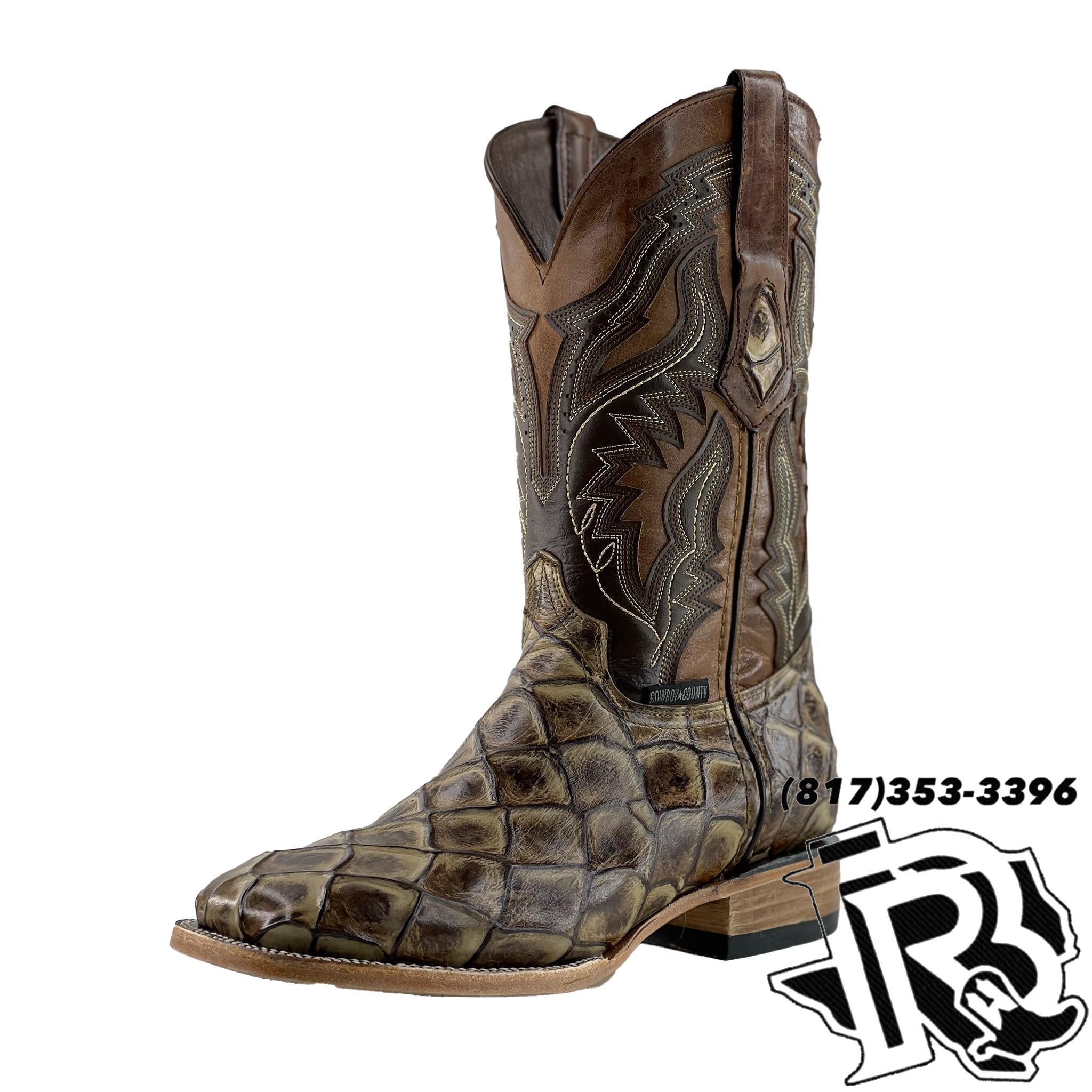 ORIX BIG BASS PRINT | MEN SQUARE TOE BOOTS