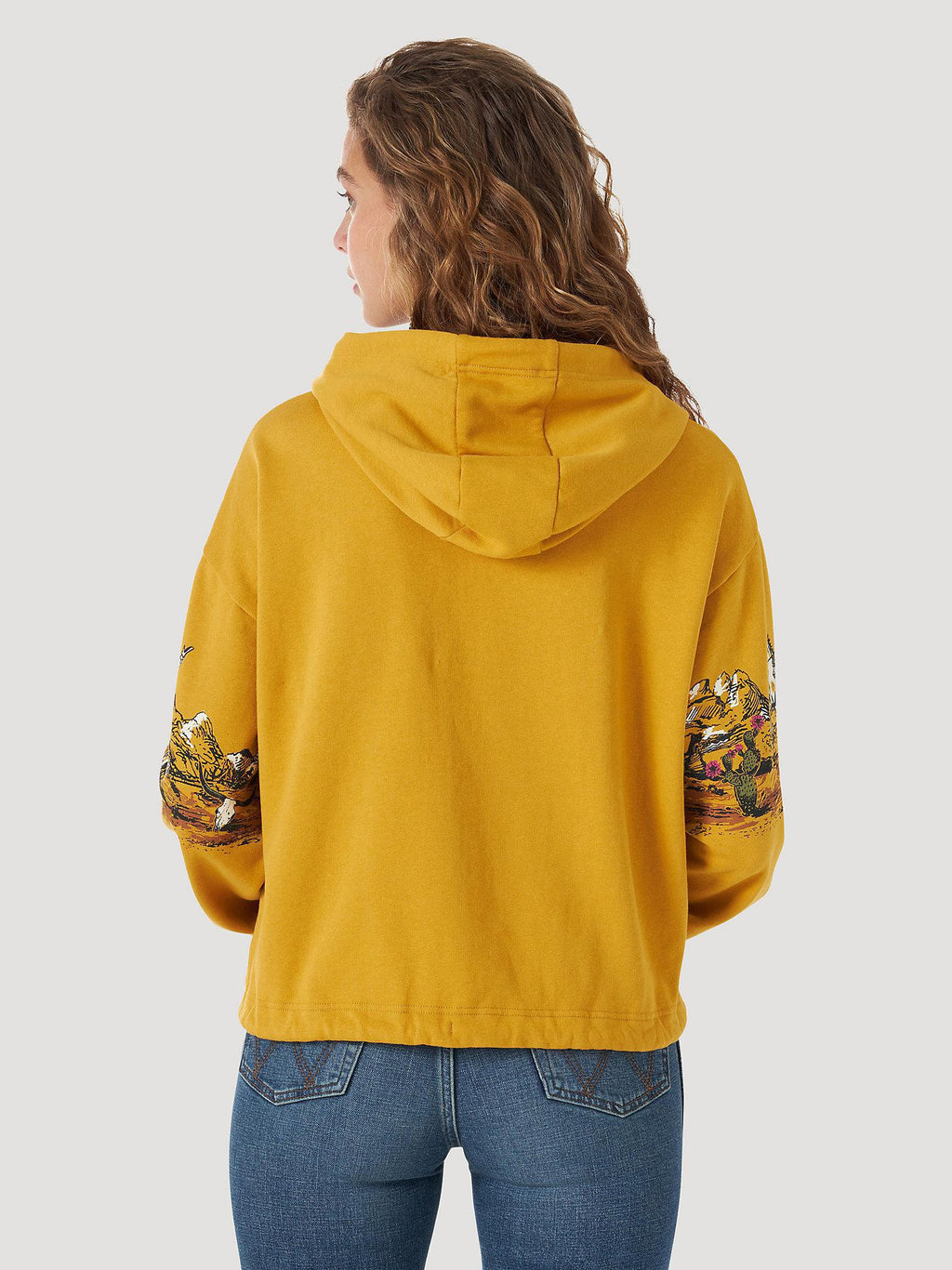 “ Tessa “ | WOMEN WRANGLER HOODIE YELLOW LANDSCAPE 112317357