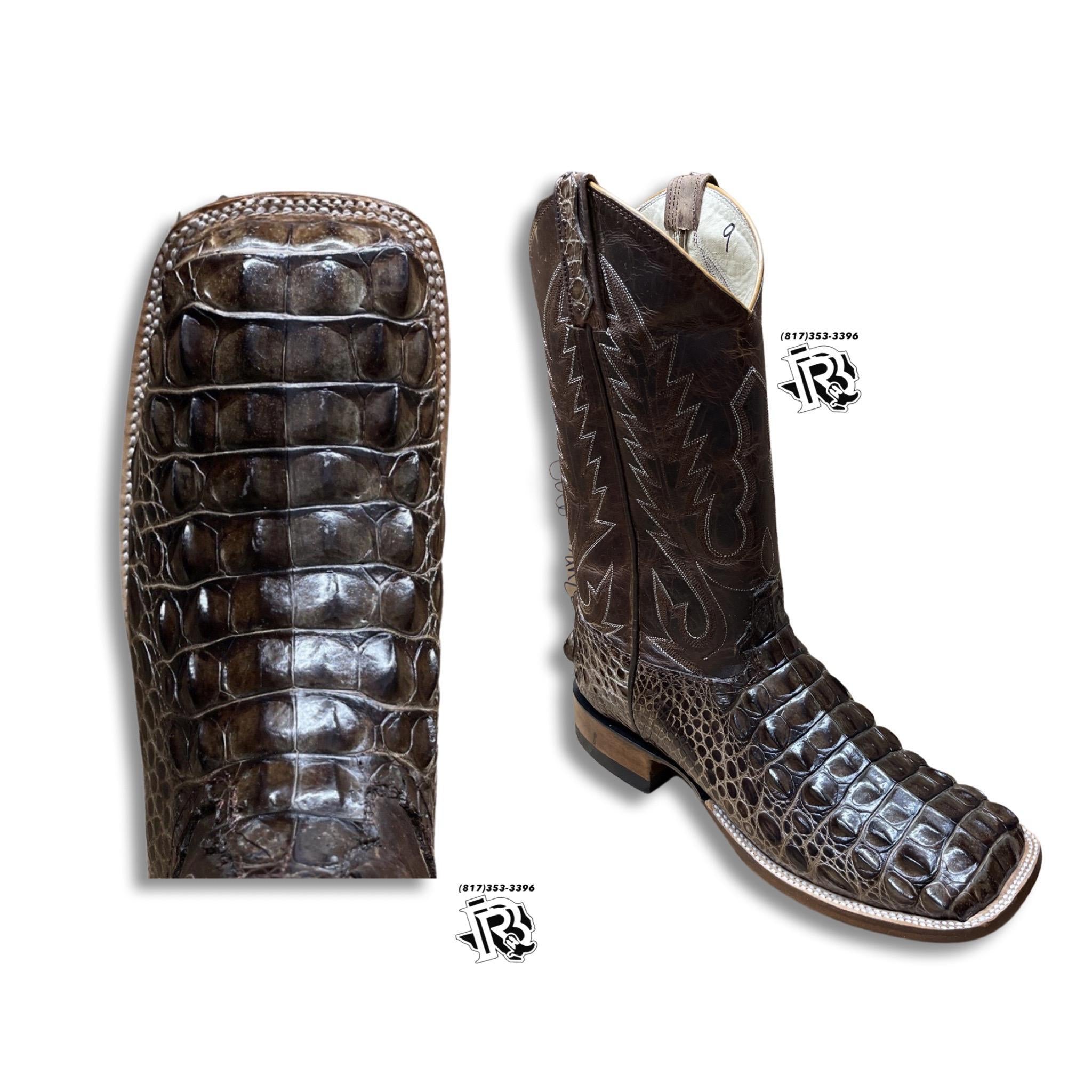 “ Richard “ | MEN WESTERN SQUARE TOE BOOTS ORIGINAL LEATHER CHOCOLATE