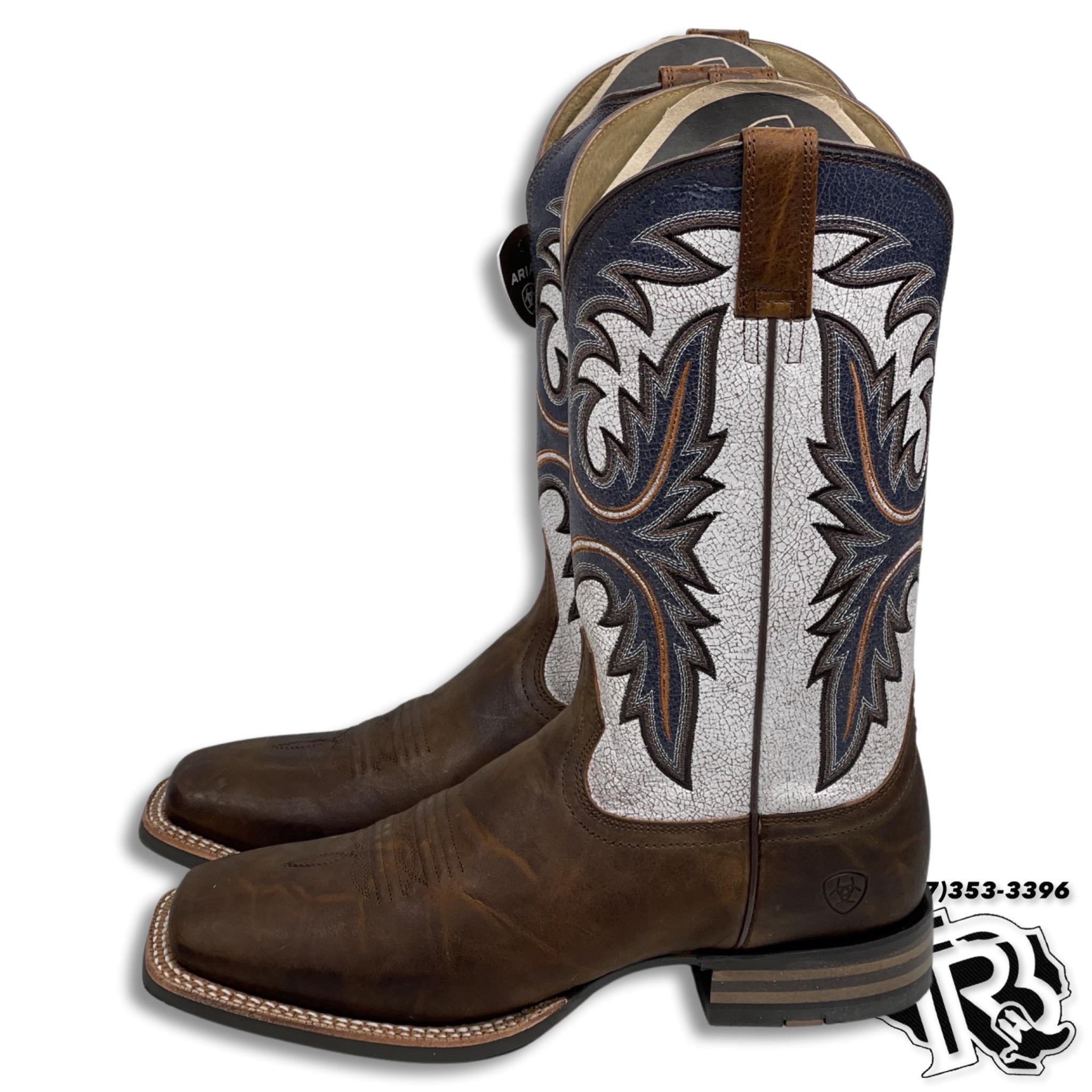 Men Boots | Square Toe Western Boots Brown Leather 10040428 Ariat boot