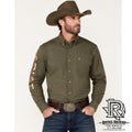 MEN’S OLIVE GREEN ARIAT BUTTON UP (10052824)