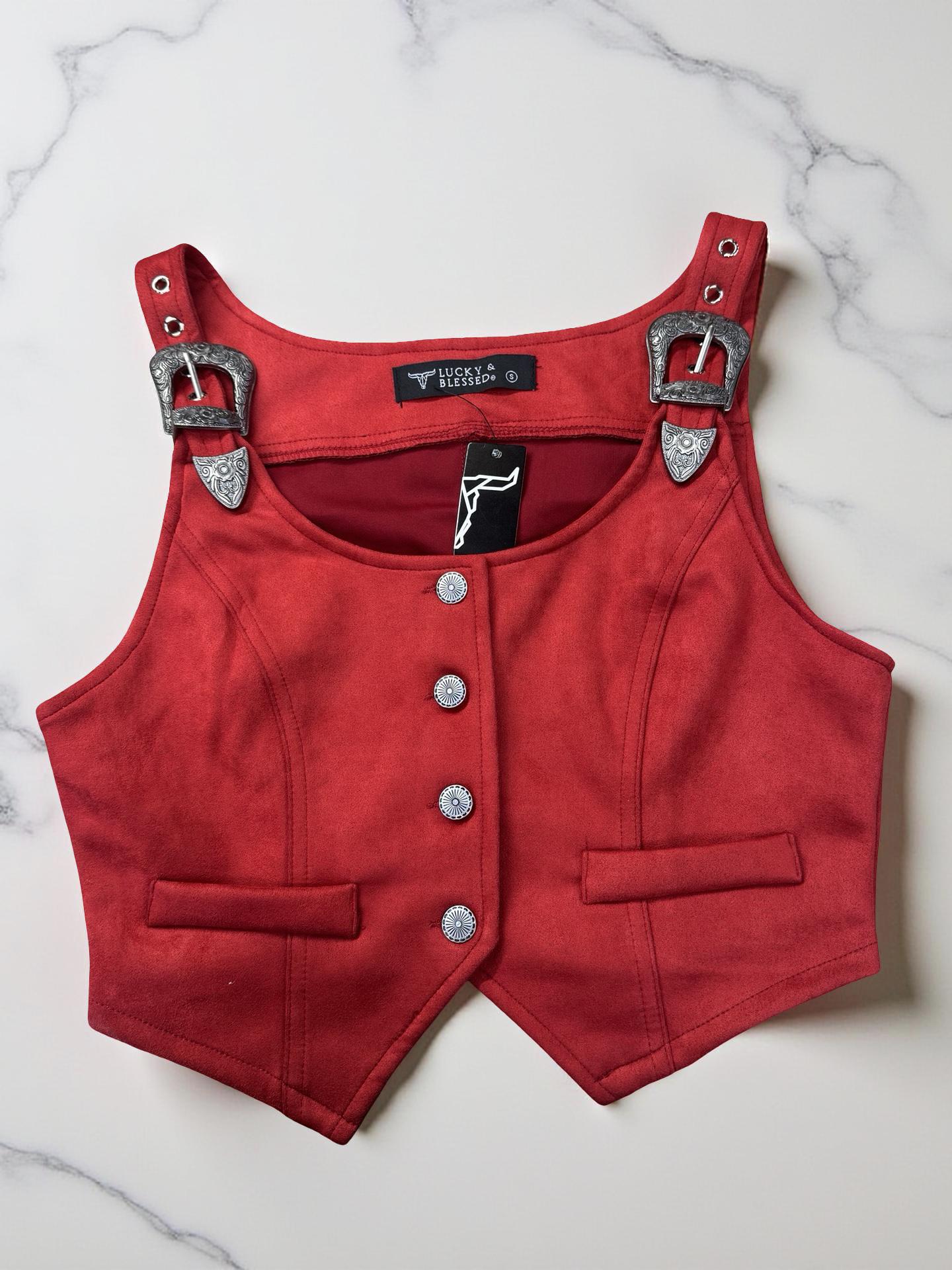 ANGEL SUADE BUCKLE VEST