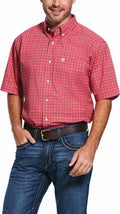 MENS ARIAT PRO SCOTTSDALE SHORT SLEEVE SHRT CORALREEF 10031953