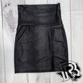 BLACK SNAKE PRINT HIGH WAISTED SKIRT
