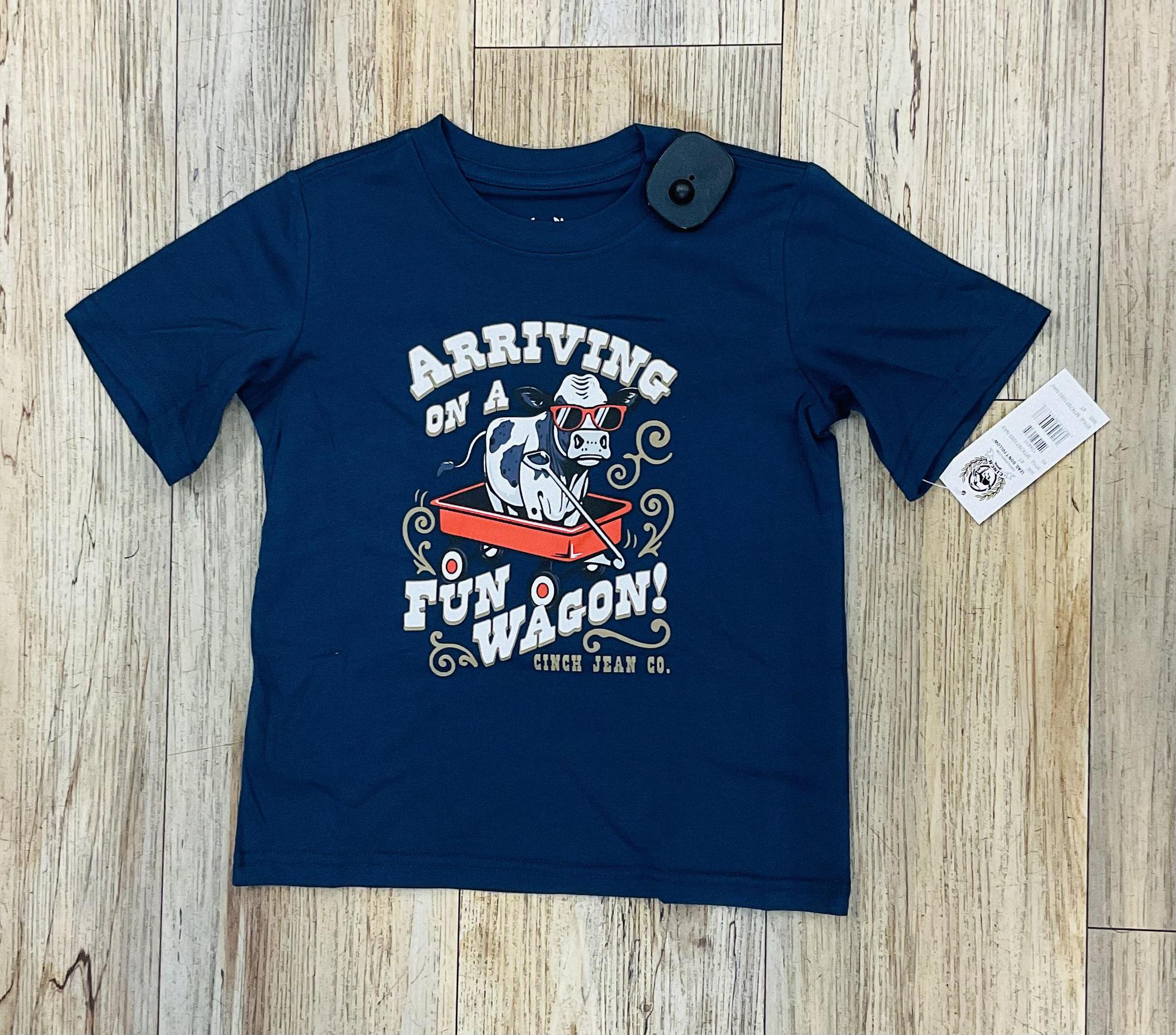 CINCH BOYS SHORT SLEEVE NAVY TEE | MTK7671093