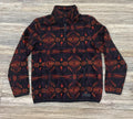 MENS R0CK & ROLL RED PRINTED BERBER AZTEC PULLOVER | BM91C05552