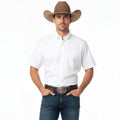 G09S | #2 SNOW WHITE | SHORT SLEEVE | IRON SPUR | MEN WESTERN SHIRT