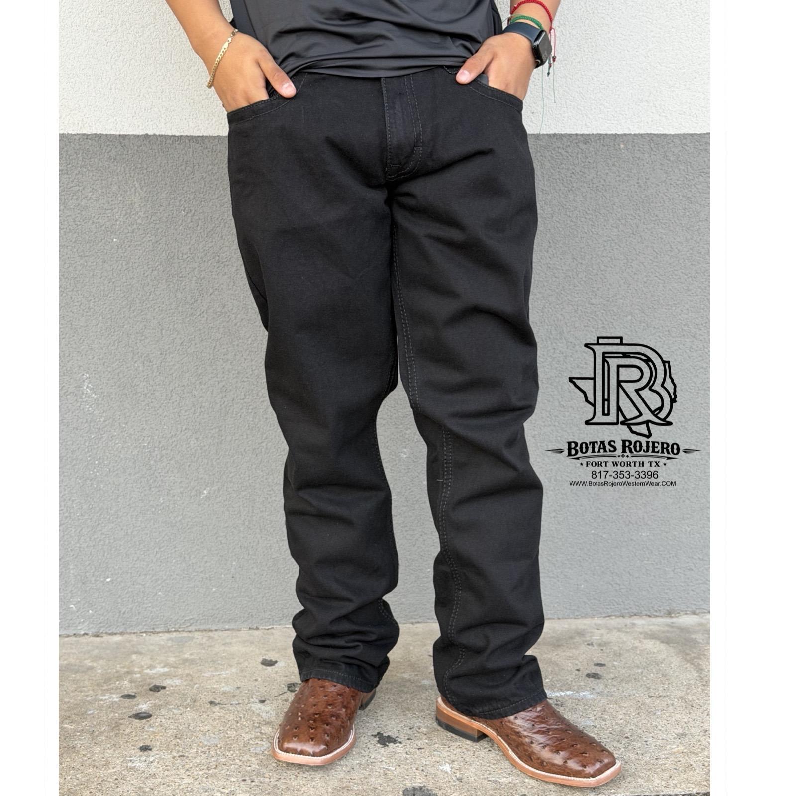 01 | IRON SPUR | STRAIGHT | BLACK | MEN WESTERN JEANS